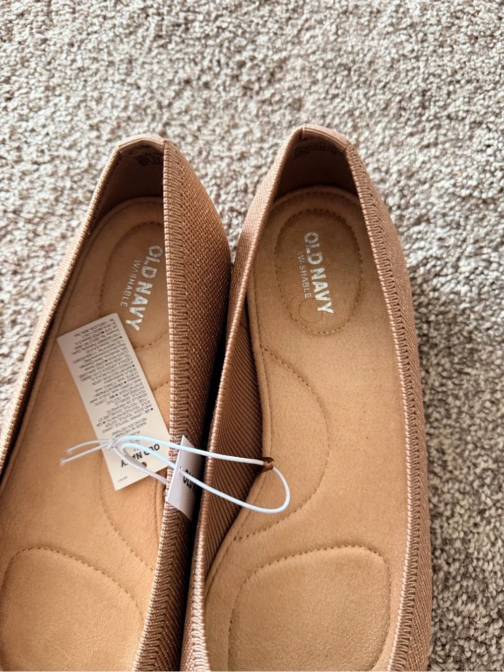 Old Navy Women’s Pointed Toe Soft Knit Ballet Flats in Cocoa Fawn Size 9